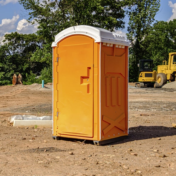 can i customize the exterior of the porta potties with my event logo or branding in Crystal Lakes Missouri